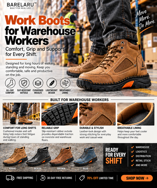 Work Boots for Warehouse Workers: Comfort, Grip and Support