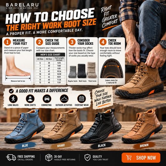 How to Choose the Right Work Boot Size for Comfortable All-Day Wear