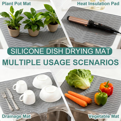 Heat Resistant Silicone Dish Drying Mat – 23"x17"