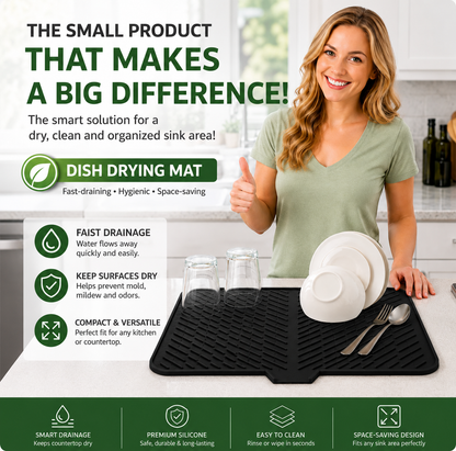 Heat Resistant Silicone Dish Drying Mat – 23"x17"