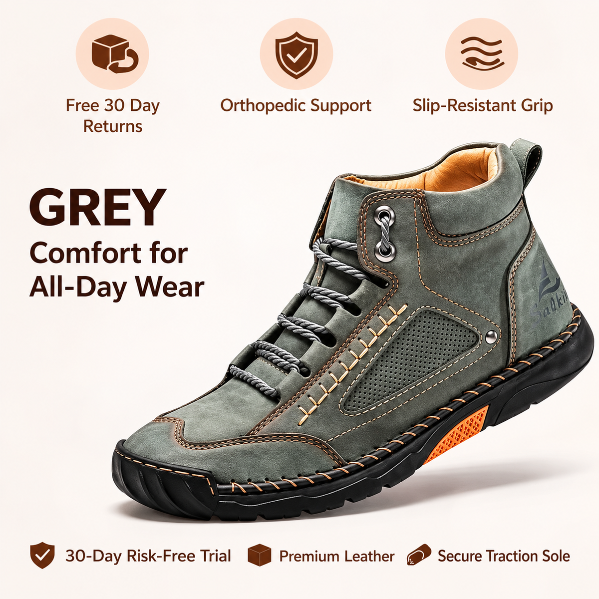 Men's Comfortable Leather Boots for Work & All-Day Wear